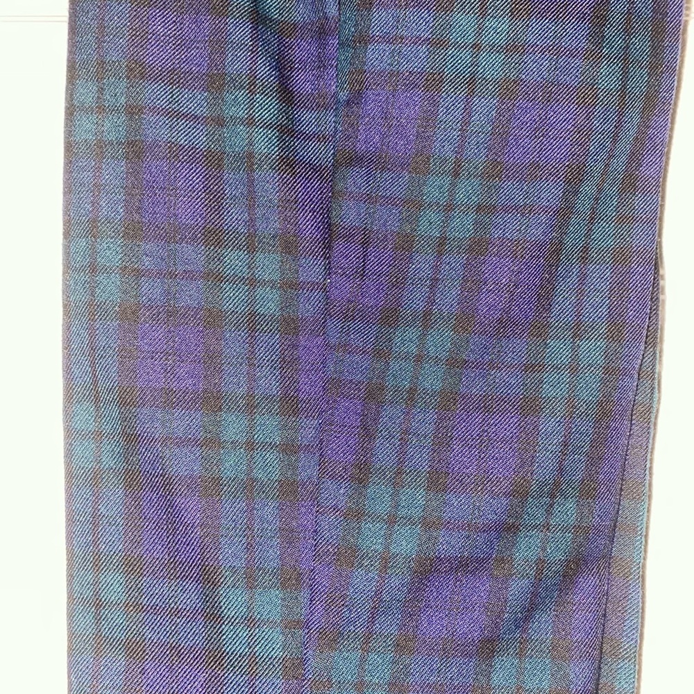 Boys Blue and Green Plaid Dress Pants